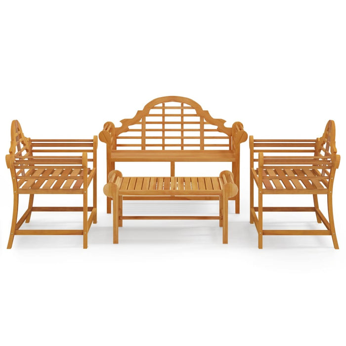 Set mobilier de grădină, 4 piese, lemn masiv de tec - WALTI WALTI