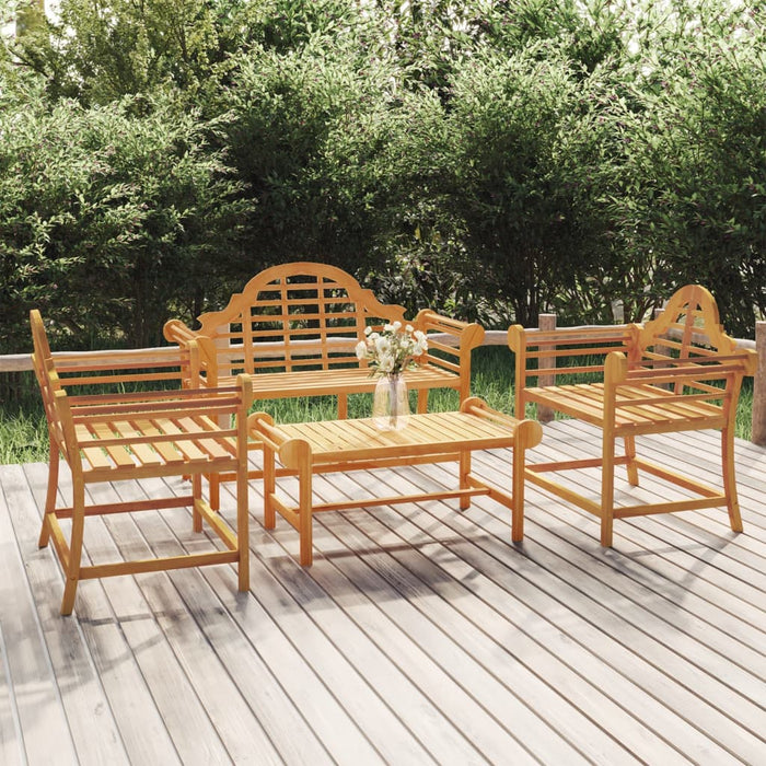 Set mobilier de grădină, 4 piese, lemn masiv de tec - WALTI WALTI