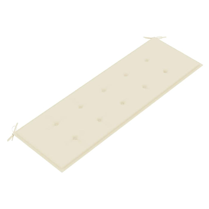 Bancă Batavia cu pernă crem, 150 cm, lemn masiv de tec - WALTI WALTI