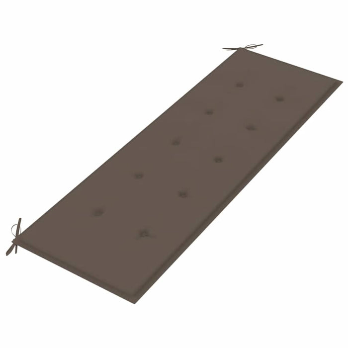 Bancă Batavia cu pernă gri taupe, 150 cm, lemn masiv de tec - WALTI WALTI