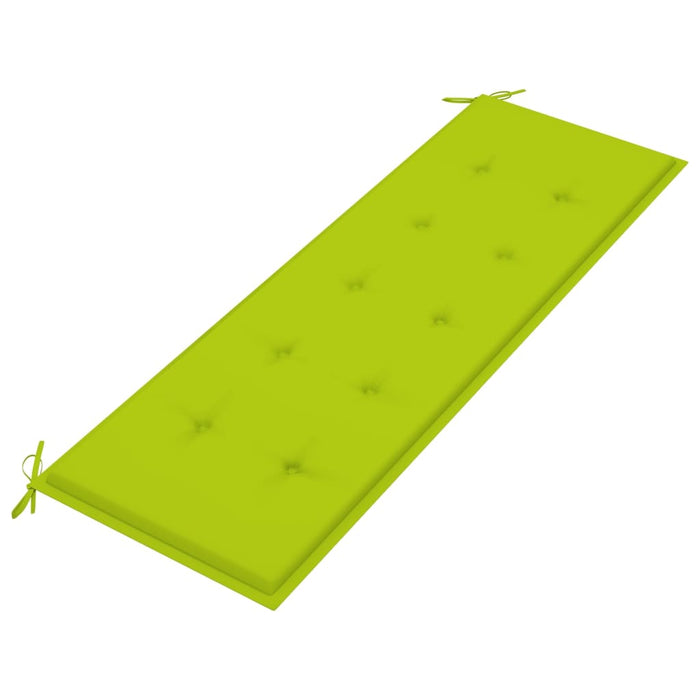 Bancă Batavia cu pernă verde aprins, 150 cm, lemn masiv tec - WALTI WALTI