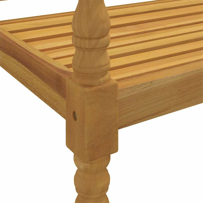 Bancă Batavia cu pernă roșie, 150 cm, lemn masiv de tec WALTI