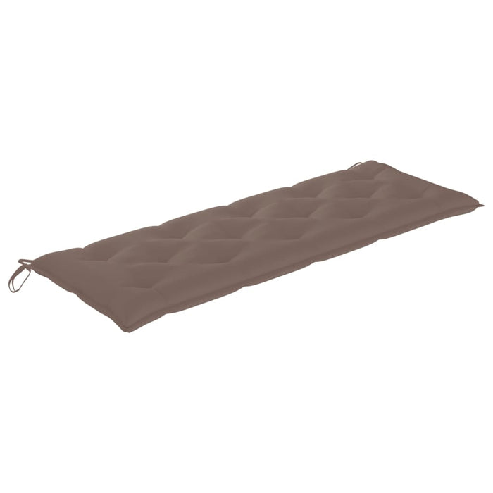 Bancă Batavia cu pernă gri taupe, 150 cm, lemn masiv de tec WALTI