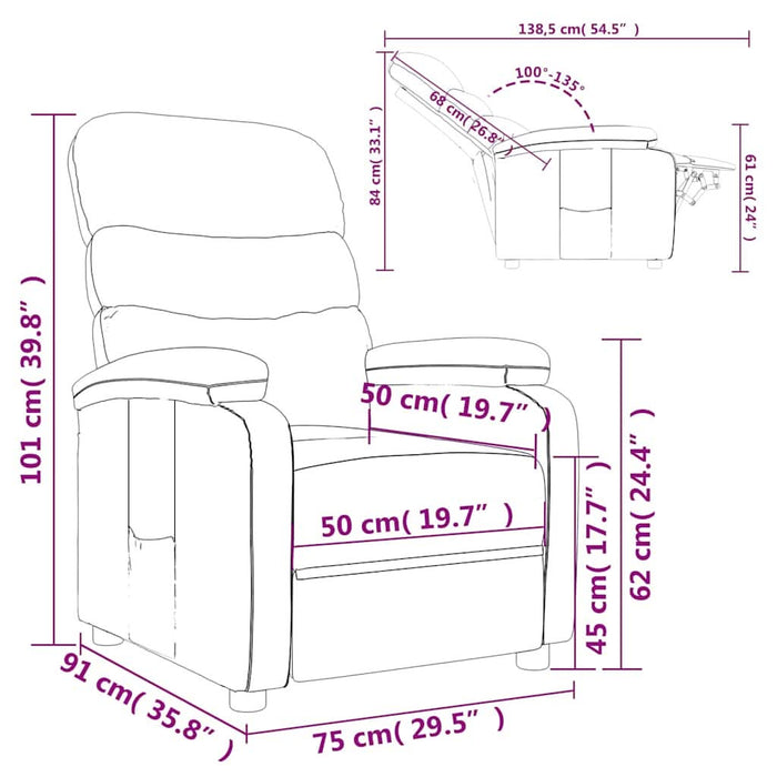 Fotoliu rabatabil, negru, material textil - WALTI WALTI