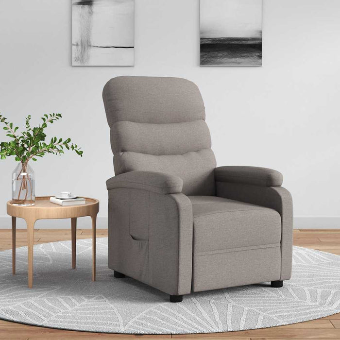 Fotoliu rabatabil, gri taupe, material textil - WALTI WALTI
