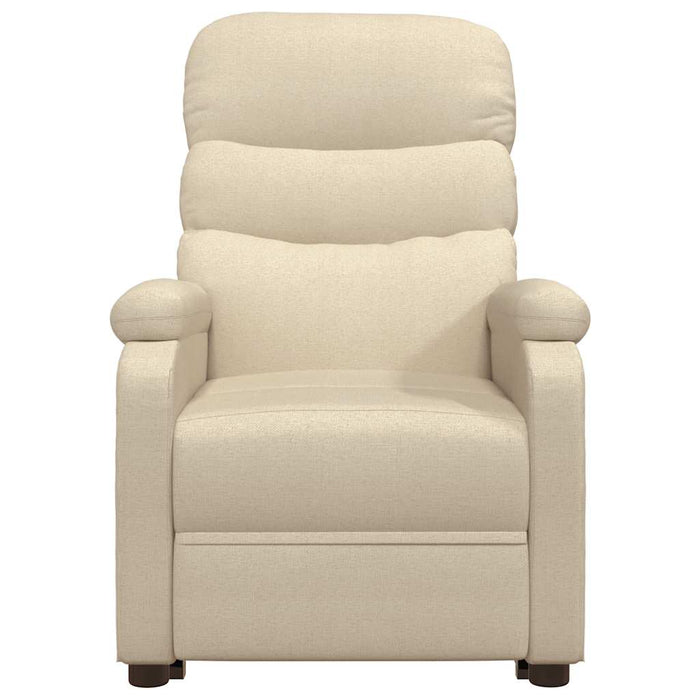 Fotoliu rabatabil, crem, material textil WALTI