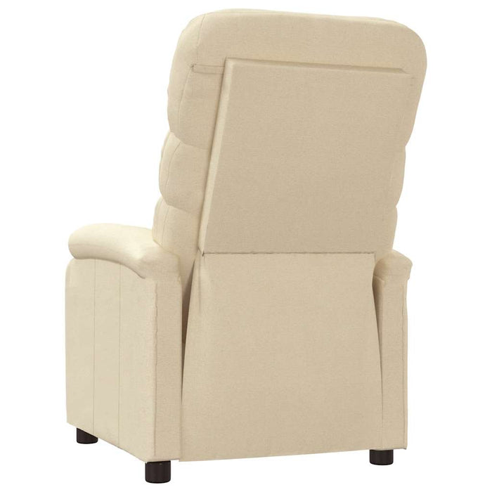 Fotoliu rabatabil, crem, material textil WALTI