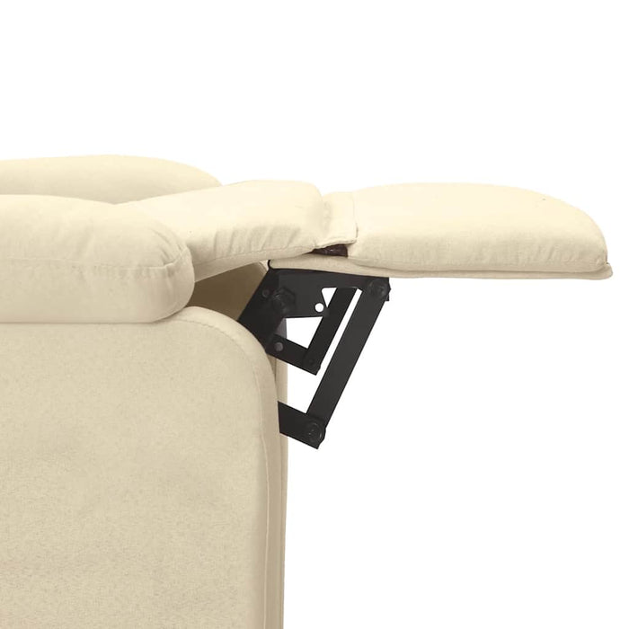 Fotoliu rabatabil, crem, material textil WALTI