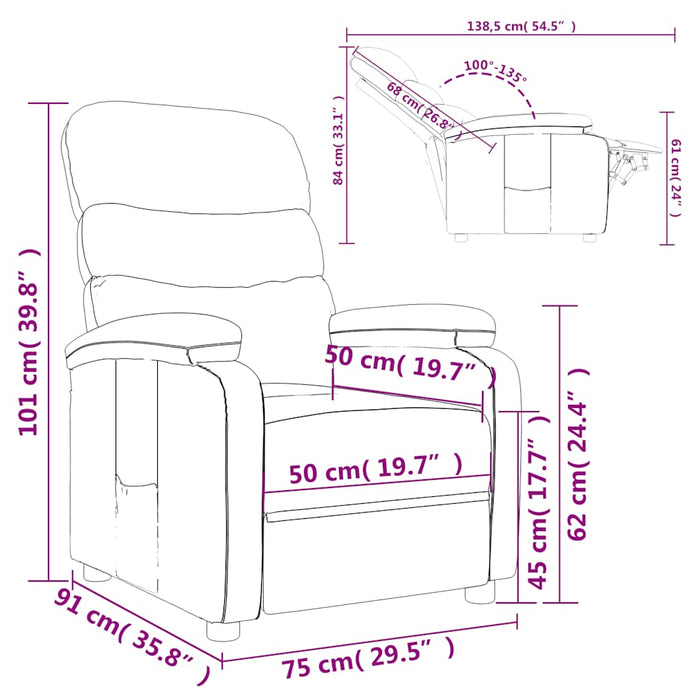 Fotoliu rabatabil, crem, material textil WALTI