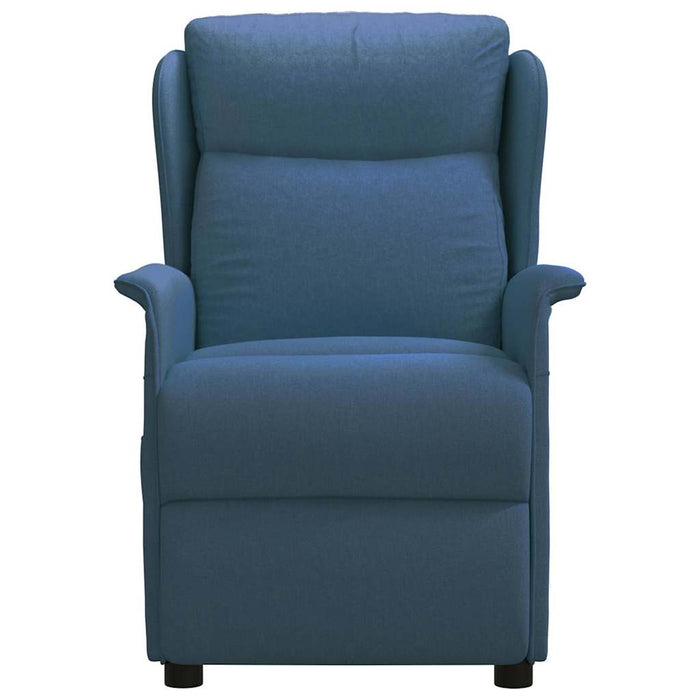 Fotoliu rabatabil, albastru, material textil WALTI