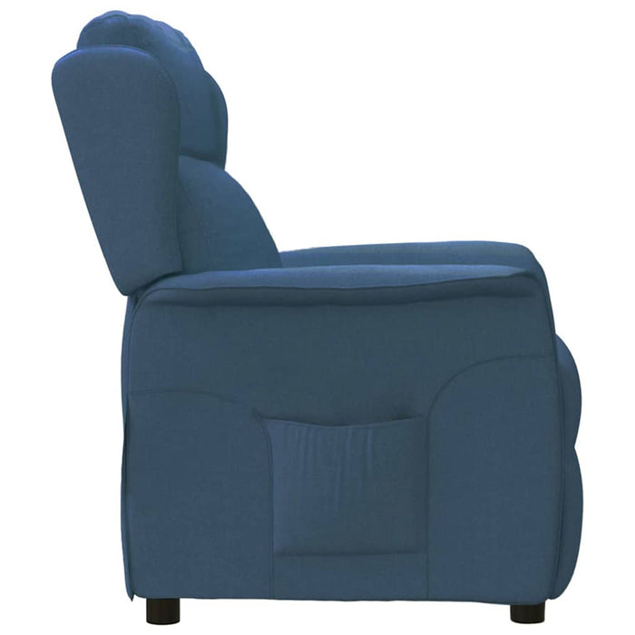 Fotoliu rabatabil, albastru, material textil WALTI