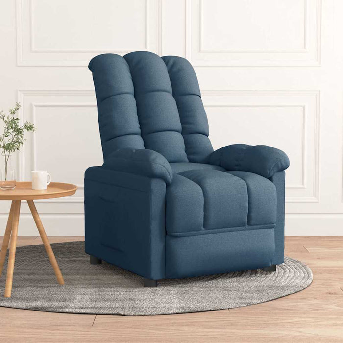 Fotoliu rabatabil, albastru, material textil WALTI