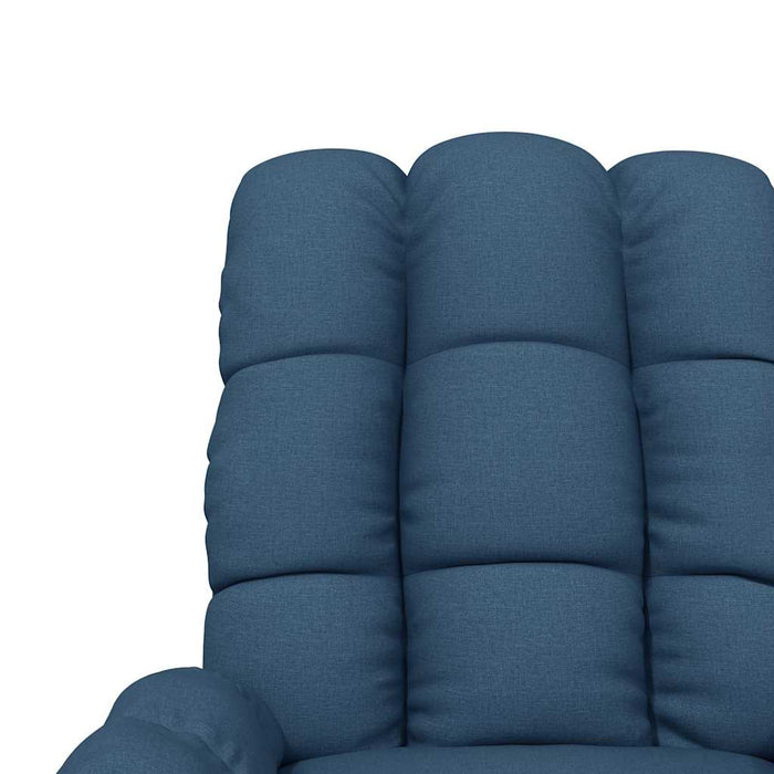 Fotoliu rabatabil, albastru, material textil WALTI
