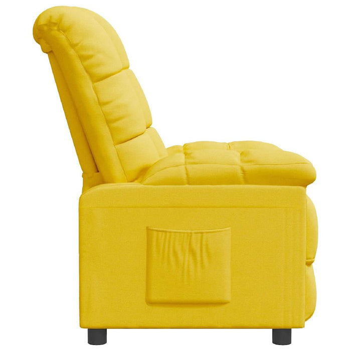 Fotoliu rabatabil, galben, material textil WALTI