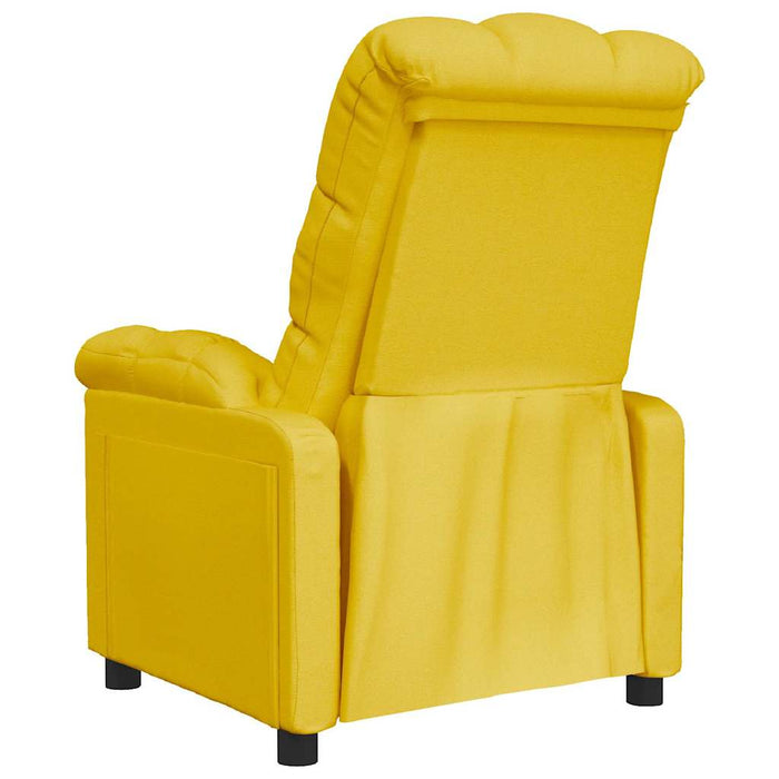 Fotoliu rabatabil, galben, material textil WALTI