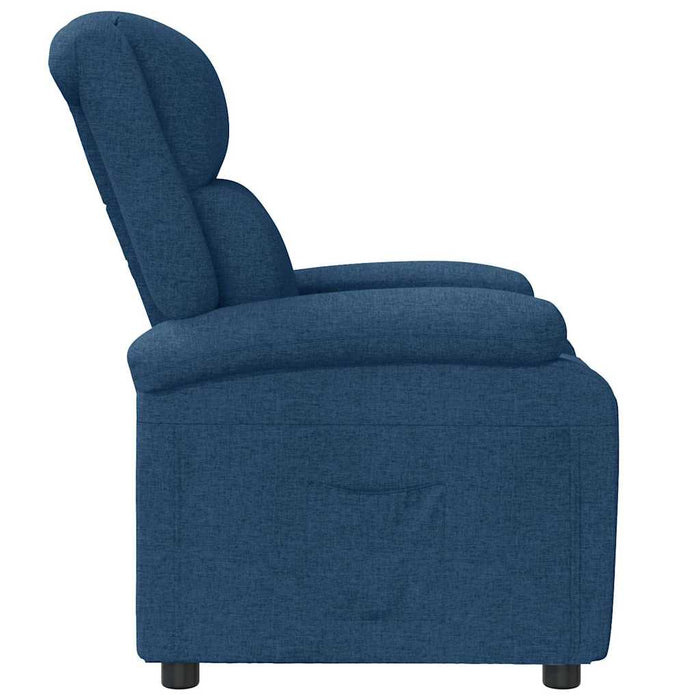 Fotoliu rabatabil, albastru, material textil WALTI