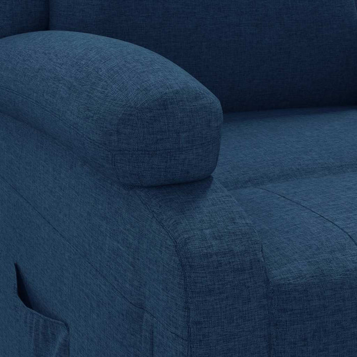 Fotoliu rabatabil, albastru, material textil WALTI