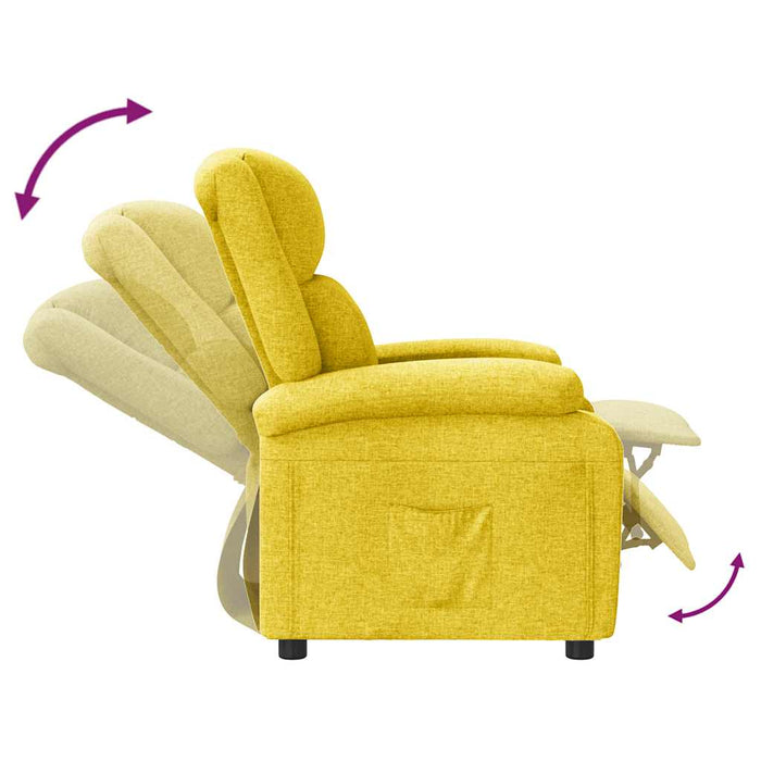 Fotoliu rabatabil, galben, material textil - WALTI WALTI
