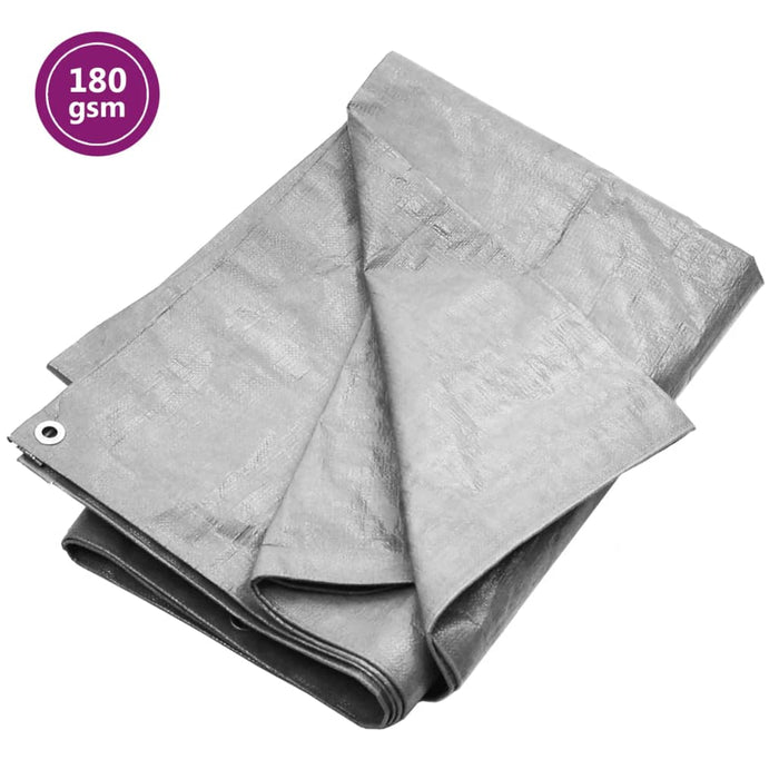 Prelată 180 g/m², gri, 8x12 m, HDPE - WALTI WALTI