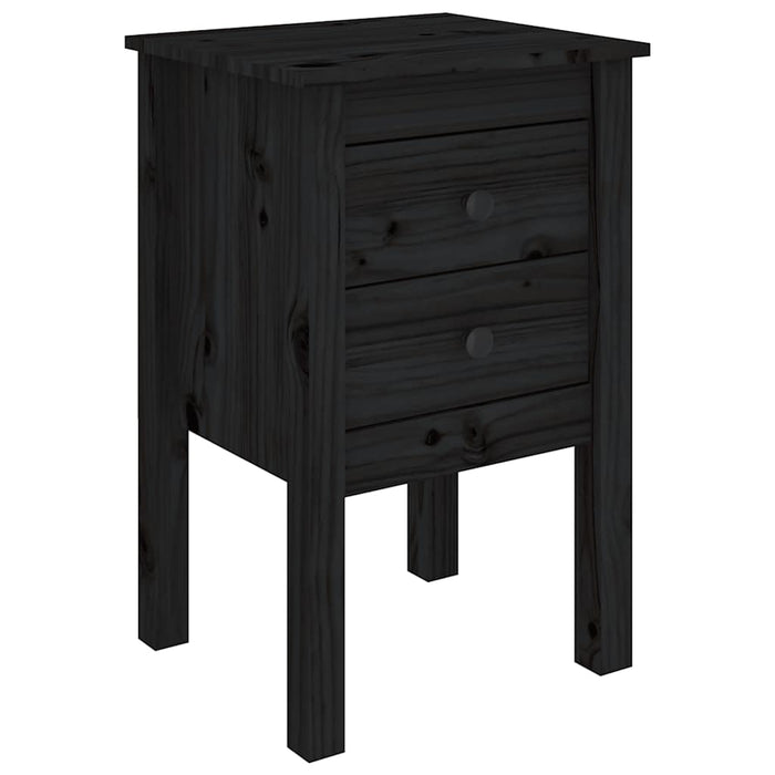 Noptiere, 2 buc., negru, 40x35x61,5 cm, lemn masiv de pin WALTI
