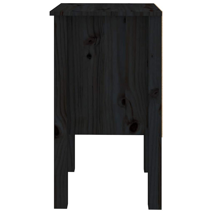 Noptiere, 2 buc., negru, 40x35x61,5 cm, lemn masiv de pin WALTI