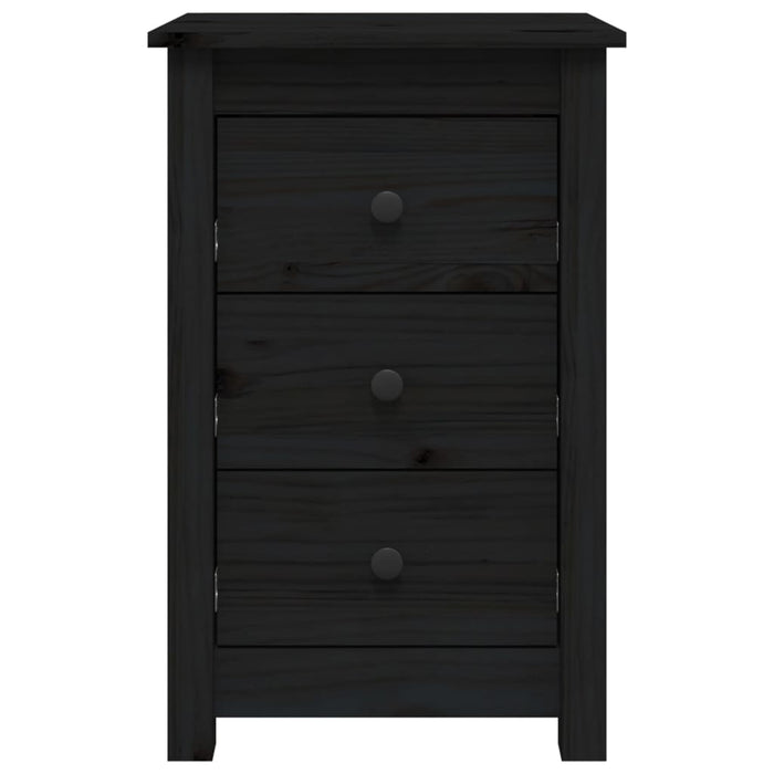 Noptiere, 2 buc., negru, 40x35x61,5 cm, lemn masiv de pin WALTI