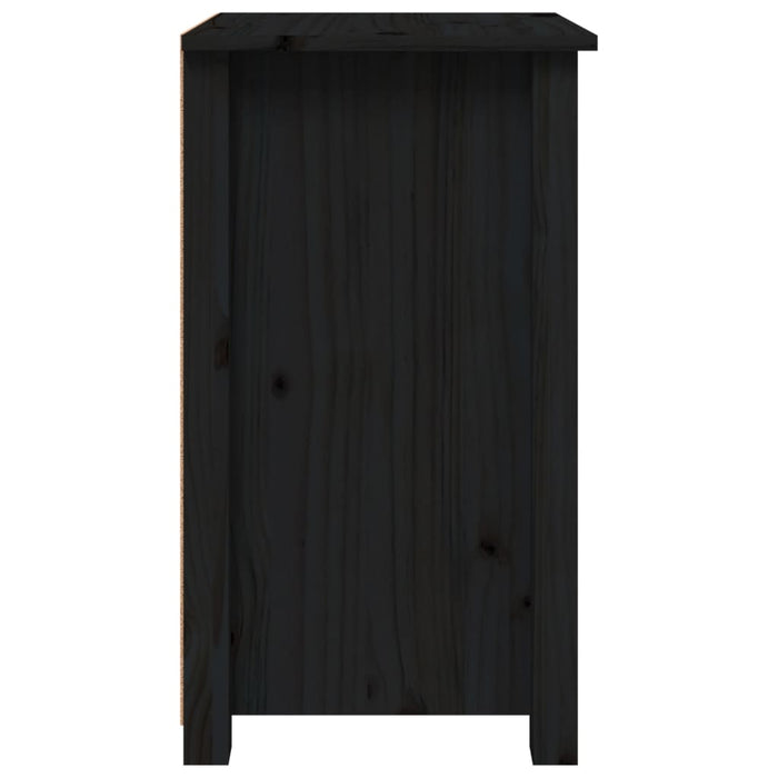 Noptiere, 2 buc., negru, 40x35x61,5 cm, lemn masiv de pin WALTI
