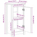 Servante, 2 buc., alb, 39x35x80 cm, lemn masiv de pin - WALTI WALTI
