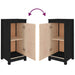 Servante, 2 buc., negru, 39x35x80 cm, lemn masiv de pin - WALTI WALTI