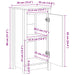Servante, 2 buc., negru, 39x35x80 cm, lemn masiv de pin - WALTI WALTI