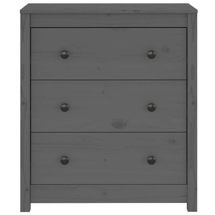 Servantă, gri, 70x35x80 cm, lemn masiv de pin WALTI