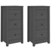 Servante, 2 buc., gri, 40x35x80 cm, lemn masiv de pin - WALTI WALTI