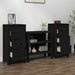 Servante, 2 buc., negru, 40x35x80 cm, lemn masiv de pin - WALTI WALTI