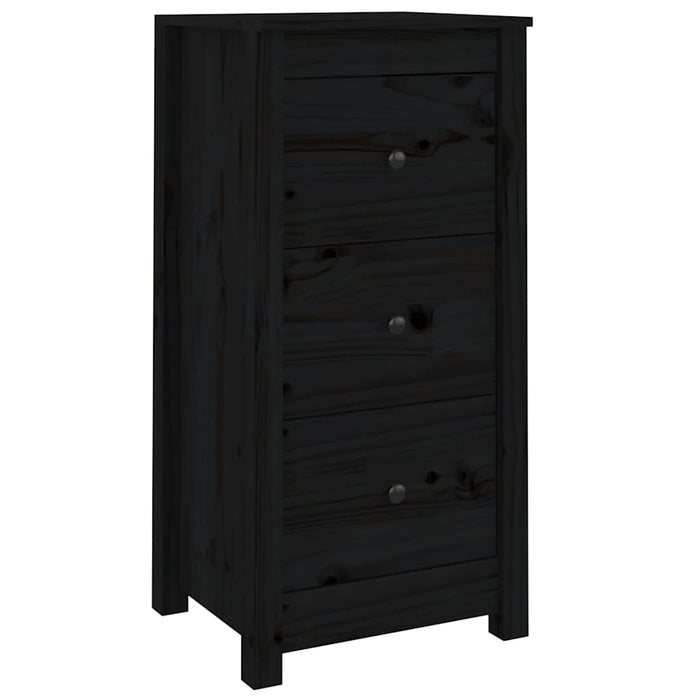 Servante, 2 buc., negru, 40x35x80 cm, lemn masiv de pin - WALTI WALTI