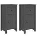 Servante, 2 buc., gri, 40x35x80 cm, lemn masiv de pin - WALTI WALTI