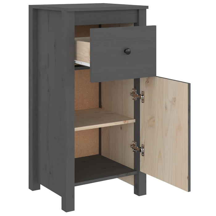 Servante, 2 buc., gri, 40x35x80 cm, lemn masiv de pin - WALTI WALTI