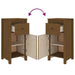 Servante, 2 buc., maro miere, 40x35x80 cm, lemn masiv de pin - WALTI WALTI
