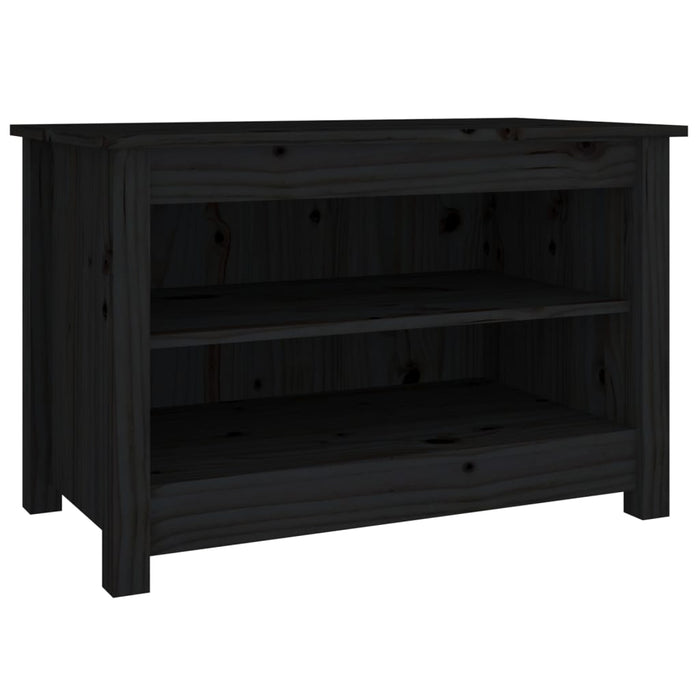 Bancă pentru pantofi, negru, 70x38x45,5 cm, lemn masiv de pin - WALTI WALTI