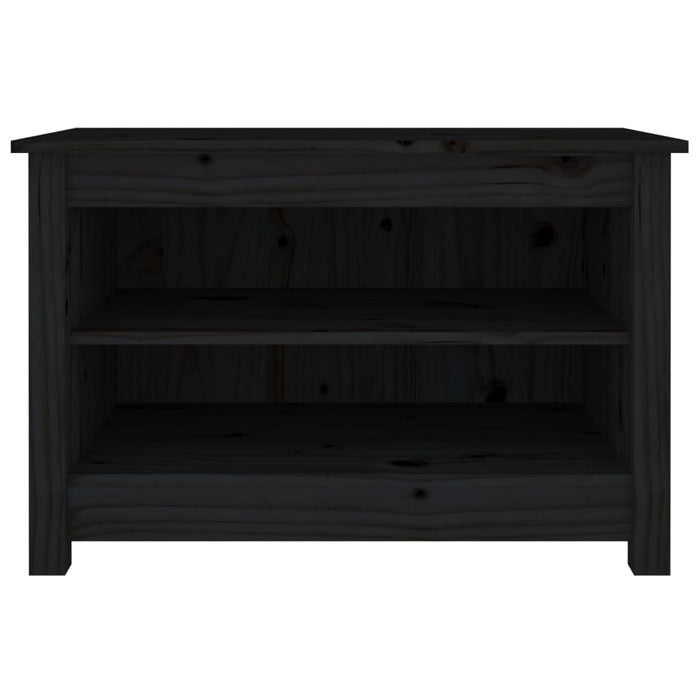 Bancă pentru pantofi, negru, 70x38x45,5 cm, lemn masiv de pin - WALTI WALTI