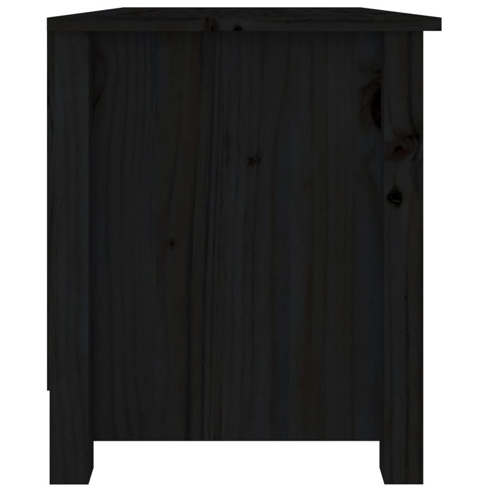 Bancă pentru pantofi, negru, 70x38x45,5 cm, lemn masiv de pin - WALTI WALTI