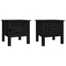 Mese laterale, 2 buc., negru, 40x40x39 cm, lemn masiv de pin - WALTI WALTI