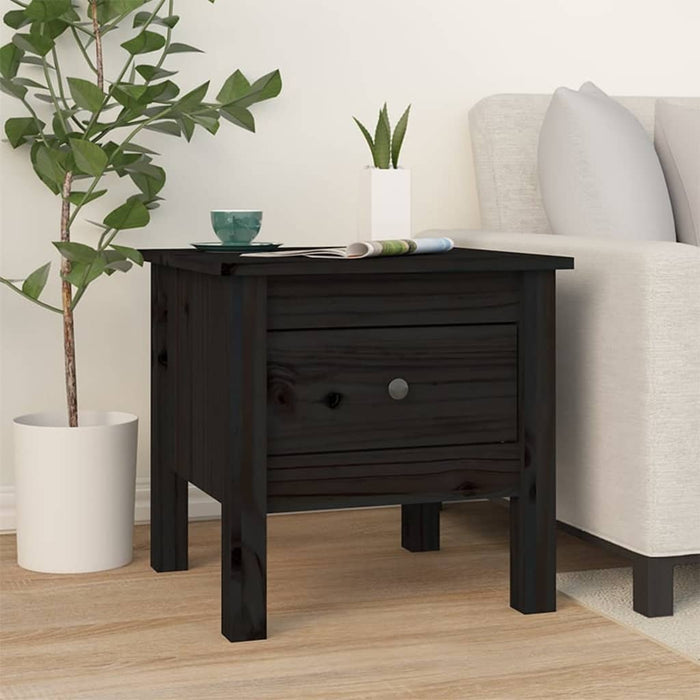 Mese laterale, 2 buc., negru, 40x40x39 cm, lemn masiv de pin - WALTI WALTI