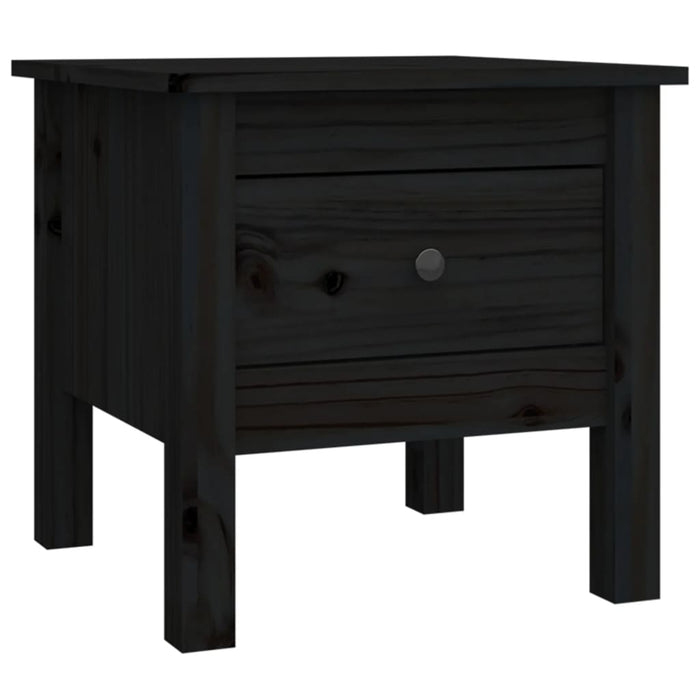 Mese laterale, 2 buc., negru, 40x40x39 cm, lemn masiv de pin - WALTI WALTI