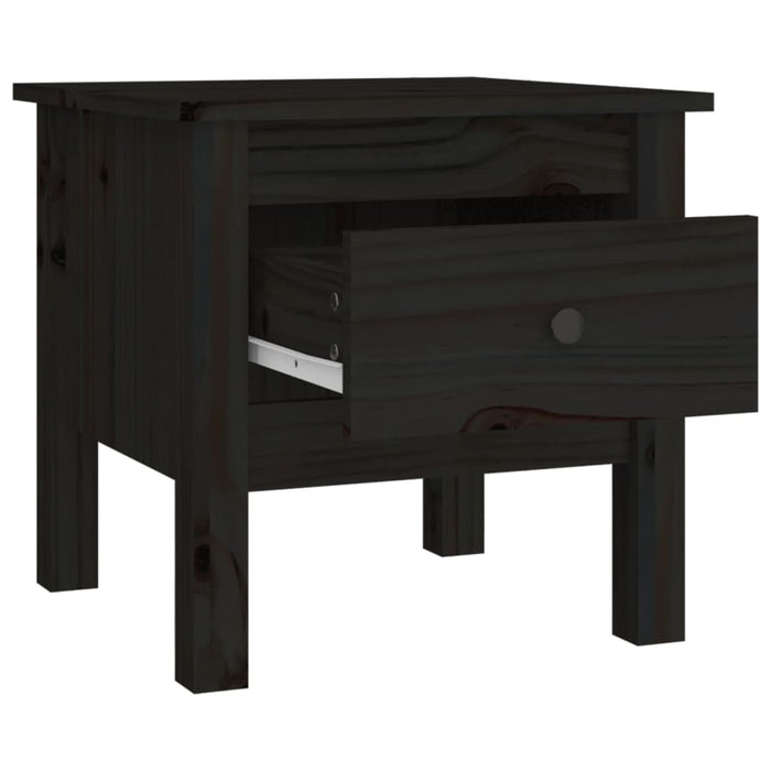 Mese laterale, 2 buc., negru, 40x40x39 cm, lemn masiv de pin - WALTI WALTI