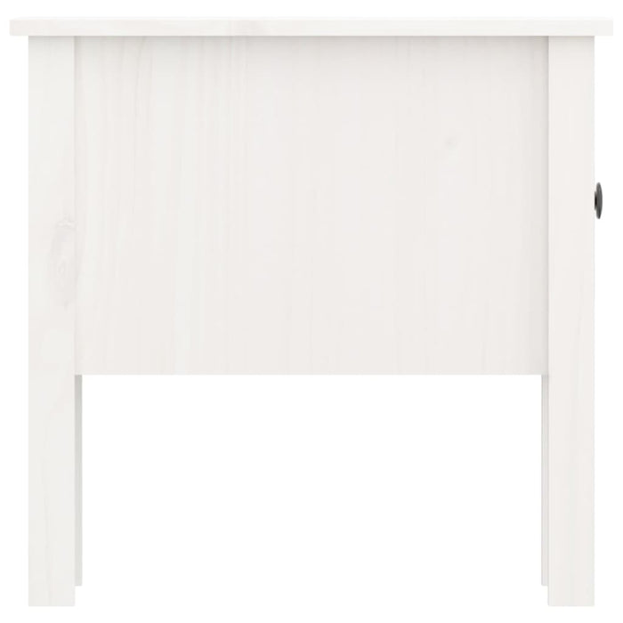 Mese laterale, 2 buc., alb, 50x50x49 cm, lemn masiv de pin WALTI
