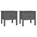 Mese laterale, 2 buc., gri, 50x50x49 cm, lemn masiv de pin - WALTI WALTI