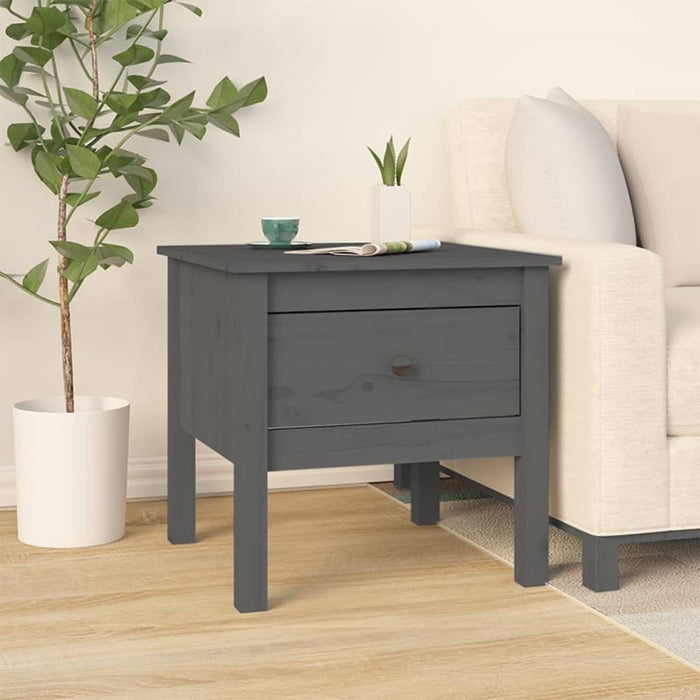 Mese laterale, 2 buc., gri, 50x50x49 cm, lemn masiv de pin - WALTI WALTI