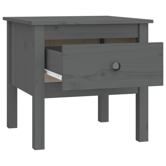 Mese laterale, 2 buc., gri, 50x50x49 cm, lemn masiv de pin - WALTI WALTI