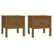 Mese laterale 2 buc. maro miere 50x50x49 cm lemn masiv de pin - WALTI WALTI