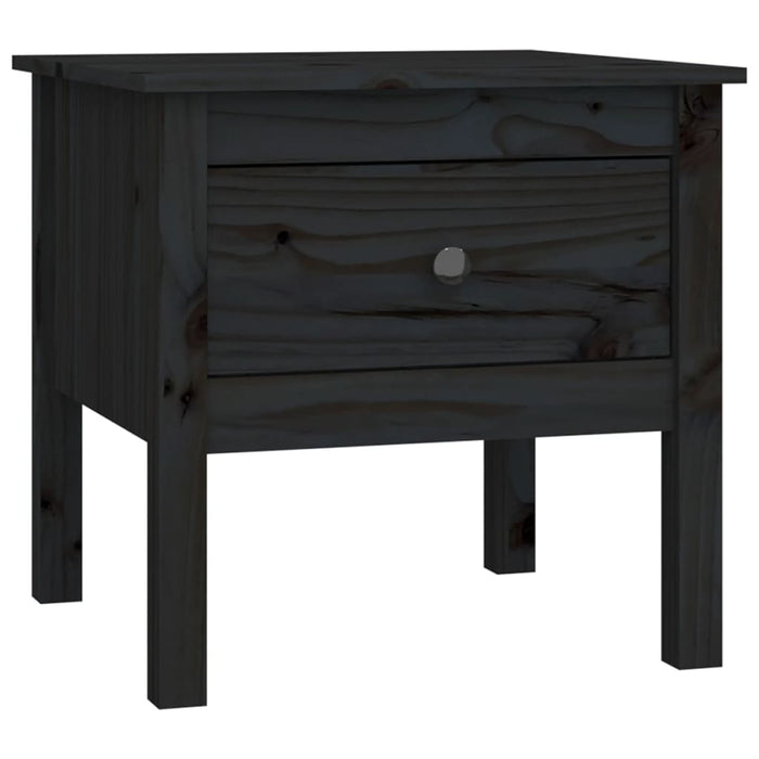 Mese laterale, 2 buc., negru, 50x50x49 cm, lemn masiv de pin - WALTI WALTI